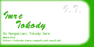 imre tokody business card